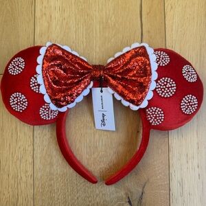 Baublebar Disney Minnie Mouse Pearl Polka Dot Ears Red & White Headband